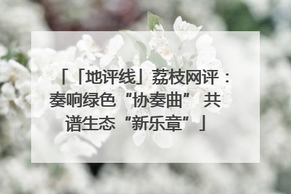 「地评线」荔枝网评：奏响绿色“协奏曲” 共谱生态“新乐章”