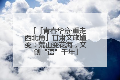 「青春华章·重走西北角」甘肃文旅嬗变：荒山变花海，文创“语”千年