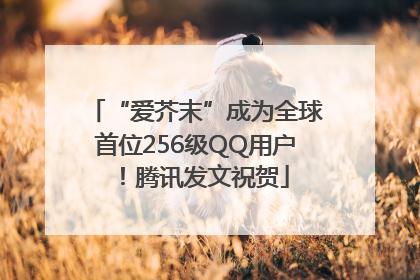 “爱芥末”成为全球首位256级QQ用户！腾讯发文祝贺