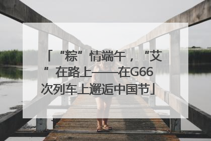 “粽”情端午，“艾”在路上——在G66次列车上邂逅中国节