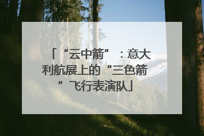 “云中箭”：意大利航展上的“三色箭”飞行表演队