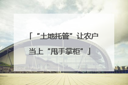 “土地托管”让农户当上“甩手掌柜”