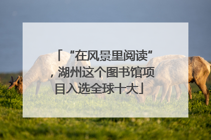 “在风景里阅读”，湖州这个图书馆项目入选全球十大