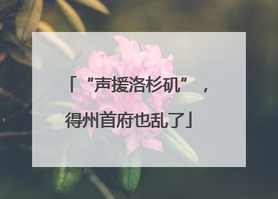 “声援洛杉矶”，得州首府也乱了