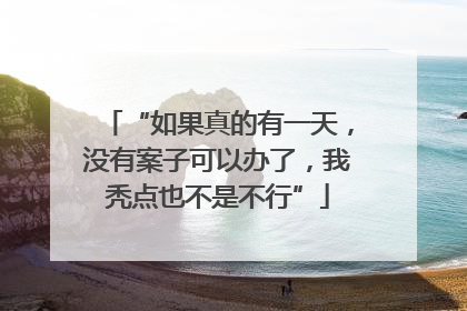 “如果真的有一天，没有案子可以办了，我秃点也不是不行”
