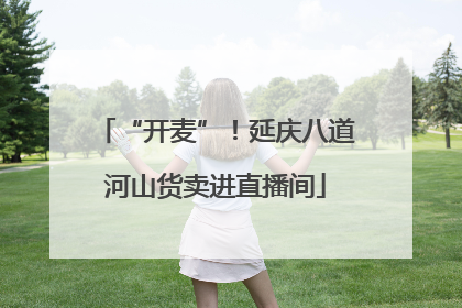 “开麦”！延庆八道河山货卖进直播间