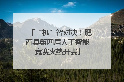 “机”智对决！肥西县第四届人工智能竞赛火热开赛