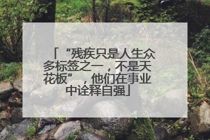 “残疾只是人生众多标签之一，不是天花板”，他们在事业中诠释自强