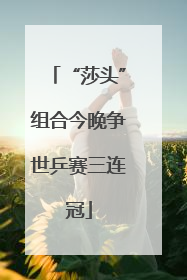 “莎头”组合今晚争世乒赛三连冠