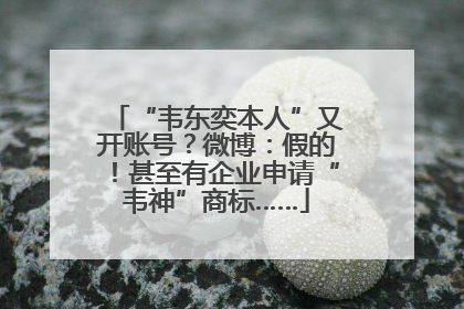“韦东奕本人”又开账号？微博：假的！甚至有企业申请“韦神”商标……