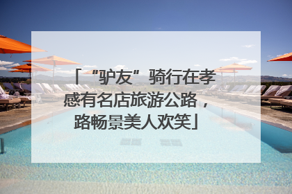 “驴友”骑行在孝感有名店旅游公路，路畅景美人欢笑