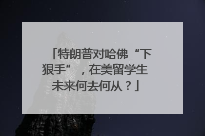 特朗普对哈佛“下狠手”，在美留学生未来何去何从？