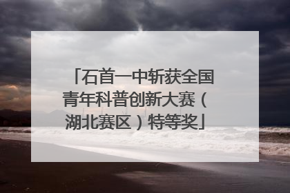 石首一中斩获全国青年科普创新大赛（湖北赛区）特等奖