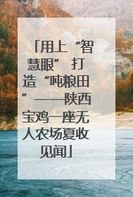 用上“智慧眼” 打造“吨粮田”——陕西宝鸡一座无人农场夏收见闻