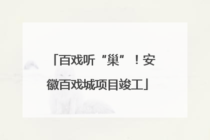 百戏听“巢”！安徽百戏城项目竣工