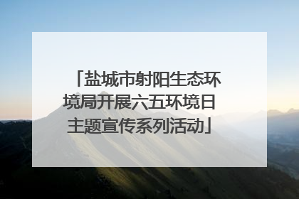 盐城市射阳生态环境局开展六五环境日主题宣传系列活动