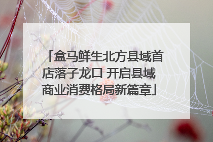 盒马鲜生北方县域首店落子龙口 开启县域商业消费格局新篇章