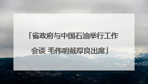 省政府与中国石油举行工作会谈 毛伟明戴厚良出席