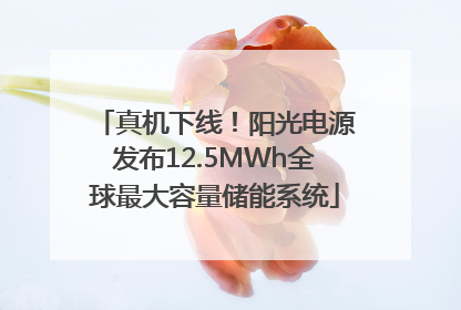 真机下线！阳光电源发布12.5MWh全球最大容量储能系统