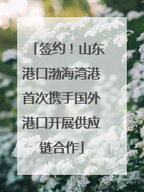 签约！山东港口渤海湾港首次携手国外港口开展供应链合作
