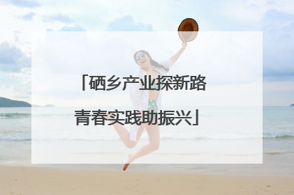硒乡产业探新路 青春实践助振兴