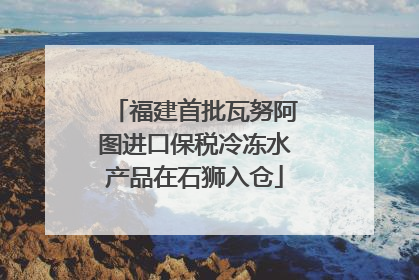 福建首批瓦努阿图进口保税冷冻水产品在石狮入仓