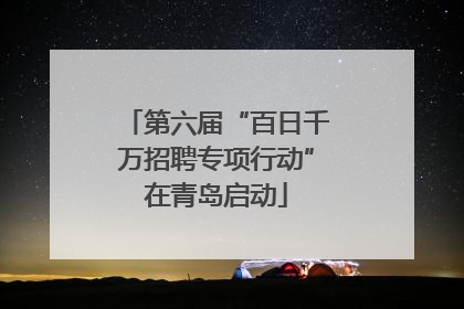 第六届“百日千万招聘专项行动”在青岛启动