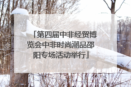 第四届中非经贸博览会中非时尚潮品邵阳专场活动举行
