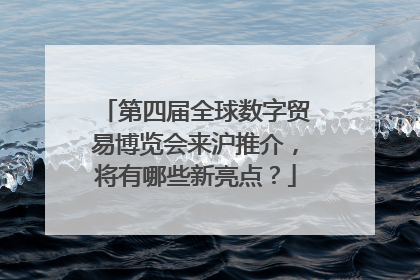 第四届全球数字贸易博览会来沪推介，将有哪些新亮点？