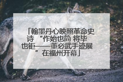 翰墨丹心映照革命史诗 “作始也简 将毕也钜——董必武手迹展”在福州开幕