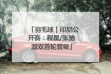 羽毛球｜印尼公开赛：程星/张驰混双首轮晋级