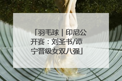 羽毛球｜印尼公开赛：刘圣书/谭宁晋级女双八强