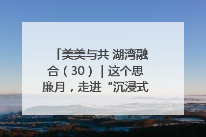 美美与共 湖湾融合（30）｜这个思廉月，走进“沉浸式”清风课堂