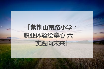 紫荆山南路小学：职业体验绘童心 六一实践向未来