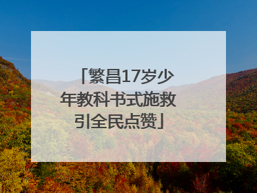 繁昌17岁少年教科书式施救引全民点赞