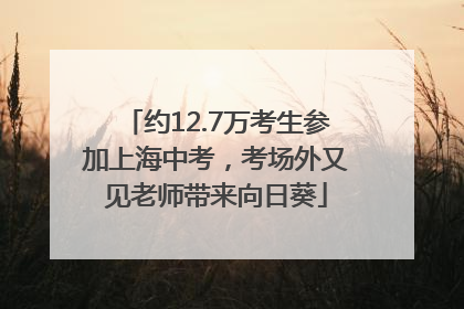 约12.7万考生参加上海中考，考场外又见老师带来向日葵