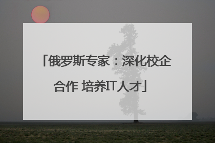 俄罗斯专家：深化校企合作 培养IT人才