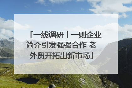 一线调研丨一则企业简介引发强强合作 老外贸开拓出新市场