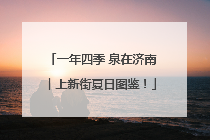 一年四季 泉在济南丨上新街夏日图鉴！