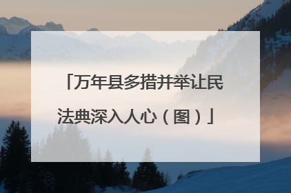 万年县多措并举让民法典深入人心（图）