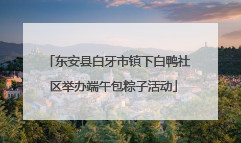 东安县白牙市镇下白鸭社区举办端午包粽子活动