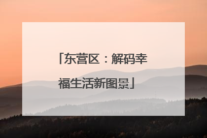 东营区：解码幸福生活新图景