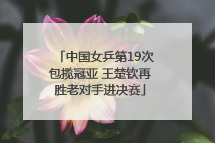 中国女乒第19次包揽冠亚 王楚钦再胜老对手进决赛