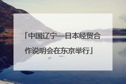 中国辽宁—日本经贸合作说明会在东京举行