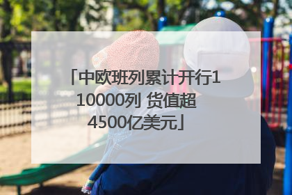 中欧班列累计开行110000列 货值超4500亿美元