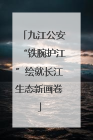 九江公安“铁腕护江”绘就长江生态新画卷