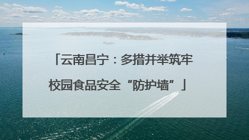 云南昌宁：多措并举筑牢校园食品安全“防护墙”