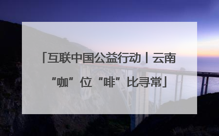 互联中国公益行动丨云南“咖”位“啡”比寻常
