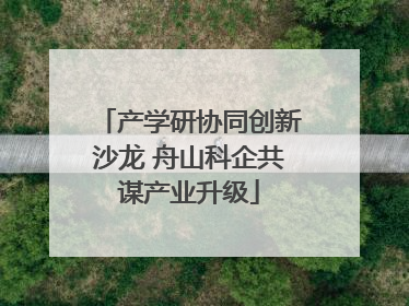 产学研协同创新沙龙 舟山科企共谋产业升级