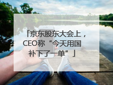 京东股东大会上，CEO称“今天用国补下了一单”